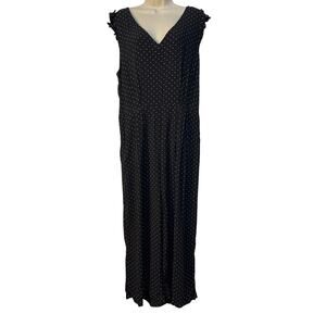 Old Navy Women’s Sleeveless V-Neck Polka Dot Jumpsuit Color Black/White Size XL